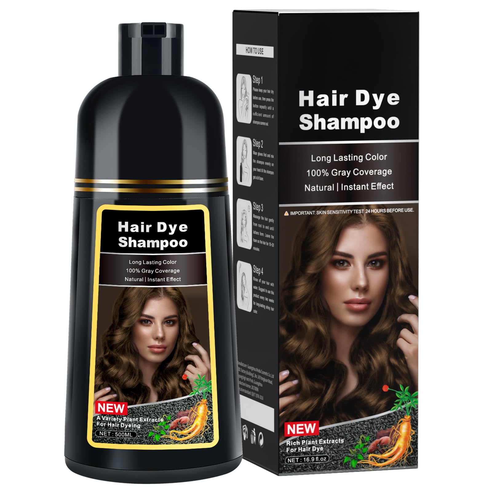 Amazon.com : MOISTAR Hair Dye Shampoo, Light Brown, 3 in 1 for Men